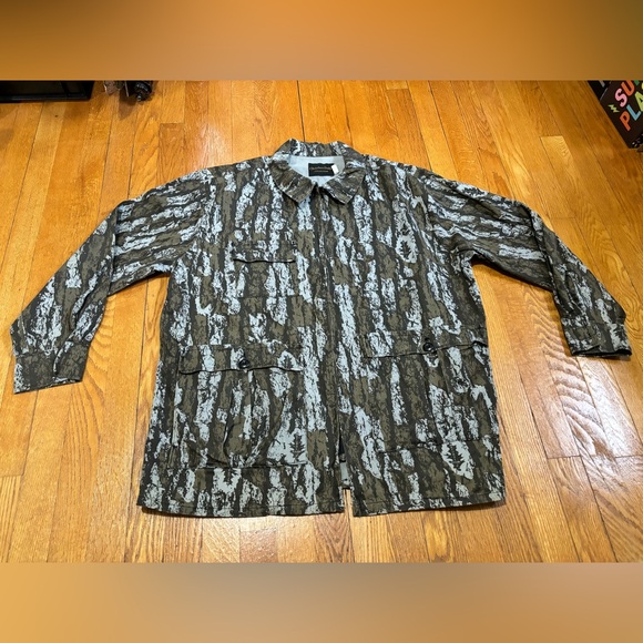Vintage Charles Daly Zip-Up Camo Bark Hunting Shirt - Picture 2 of 10